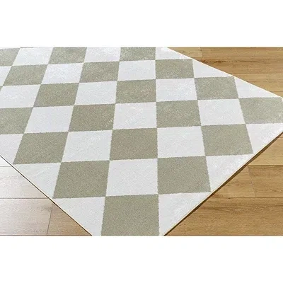 Kirkland's Warm Gray Checkered Area Rug In Multi