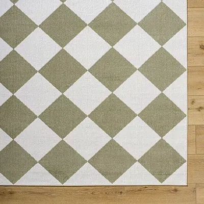 Kirkland's Warm Gray Checkered Area Rug In Multi