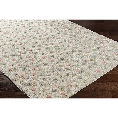 Kirkland's Plush Multicolor Dotted Area Rug In Multi