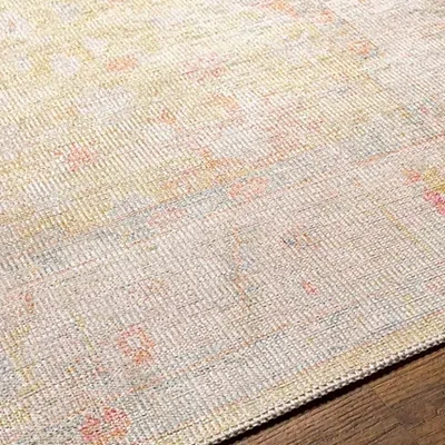 Kirkland's Faded Botanical Washable Area Rug In Multi
