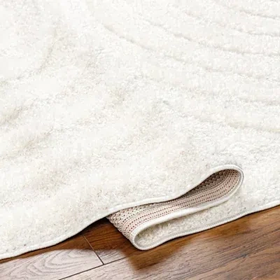 Kirkland's Modern Curve Area Rug In White