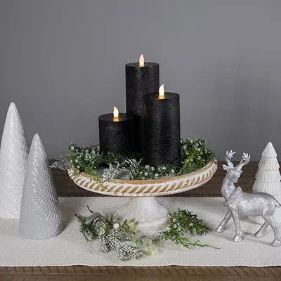 Kirkland's Led Flickering Pillar Candles In Black
