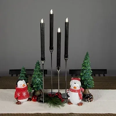 Kirkland's Led Flickering Taper Candles In Black