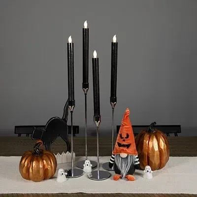 Kirkland's Led Flickering Taper Candles In Black