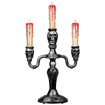 Kirkland's Led Bloody Skull Halloween Candelabra In Multi