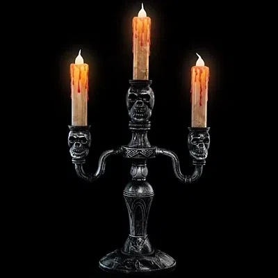 Kirkland's Led Bloody Skull Halloween Candelabra In Multi