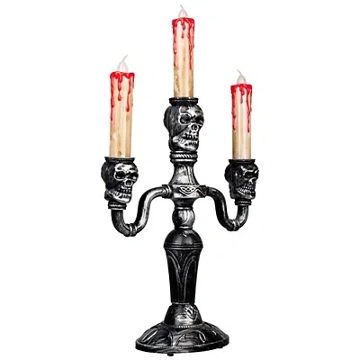 Kirkland's Led Bloody Skull Halloween Candelabra In Multi