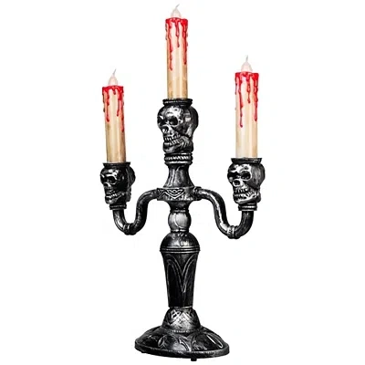 Kirkland's Led Bloody Skull Halloween Candelabra In Multi