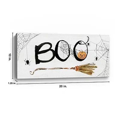 Kirkland's Boo Broomstick Canvas Art Print In Multi