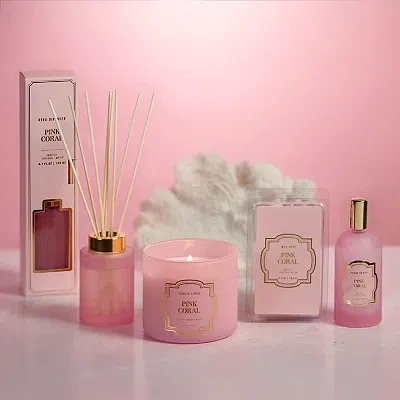 Kirkland's Coral 14 Oz. 3-wick Jar Candle In Pink