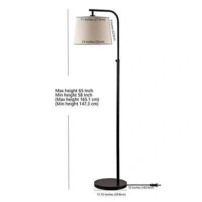 Kirkland's Dark Bronze Adjustable Height Modern Floor Lamp In Gray