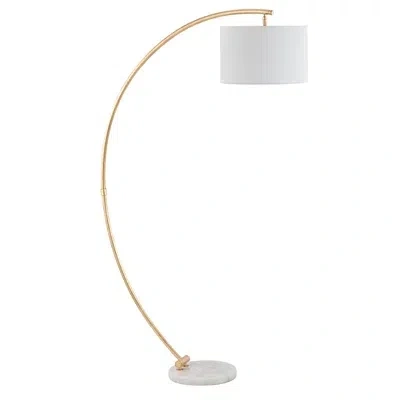 Kirkland's Curved Floor Lamp With Marble Base In Multi