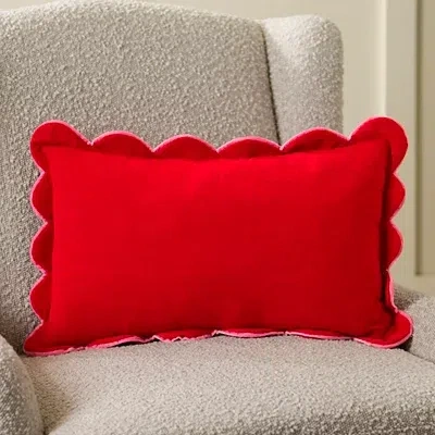 Kirkland's Love Script Scalloped Edge Pillow In Multi