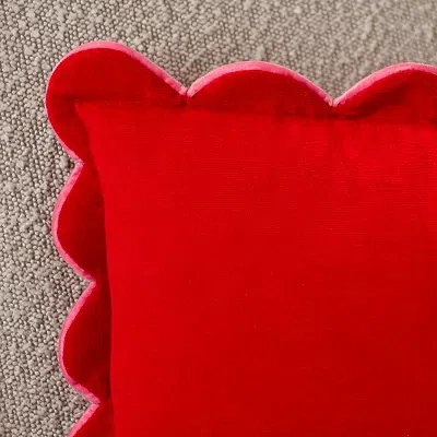 Kirkland's Love Script Scalloped Edge Pillow In Multi