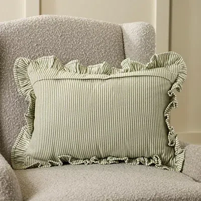 Kirkland's Jane Striped Ruffle Lumbar Pillow In Multi