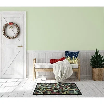 Kirkland's Winter Blooms Accent Rug In Multi