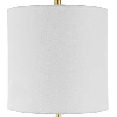 Kirkland's Marble And Gold Turret Buffet Lamp In White