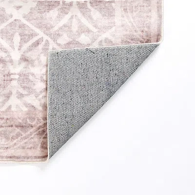 Kirkland's Maya Red Botanical Washable Area Rug In Multi