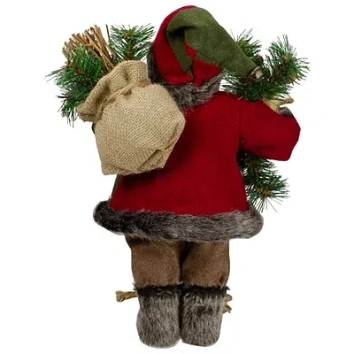 Kirkland's Rustic Santa With Burlap Sack Figurine In Multi