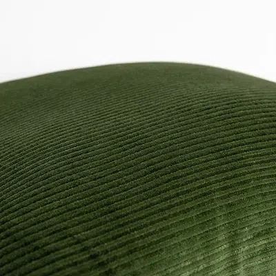 Kirkland's Velvet Corduroy Flange Throw Pillow In Green