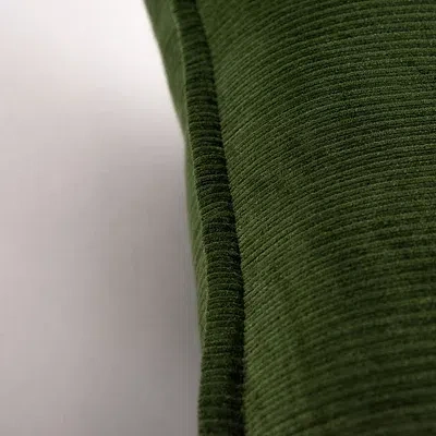 Kirkland's Velvet Corduroy Flange Throw Pillow In Green
