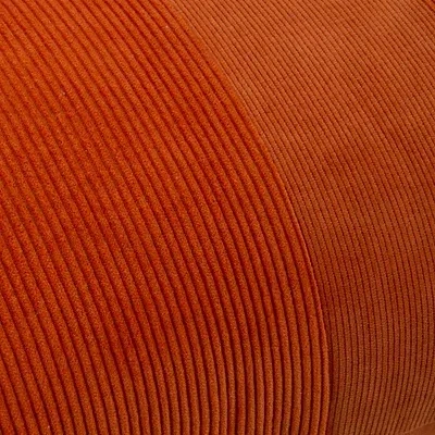 Kirkland's Velvet Corduroy Lumbar Pillow In Orange
