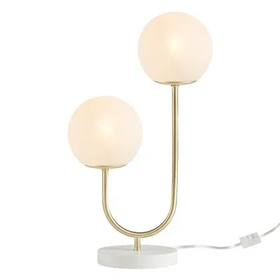 Kirkland's Metal 2-light Zusa Modern Table Lamp In White