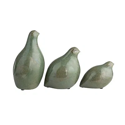 Kirkland's Glazed Ceramic Bird Figurines In Multi