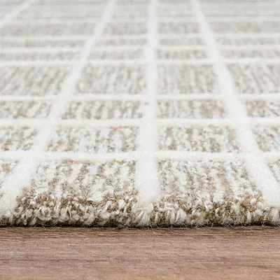 Kirkland's Grid Lofton Wool Area Rug In Multi