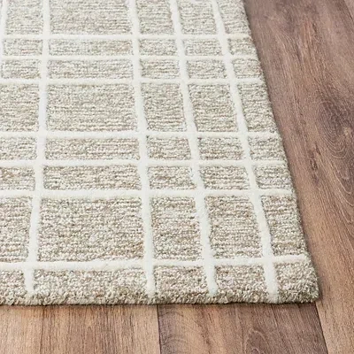 Kirkland's Grid Lofton Wool Area Rug In Multi