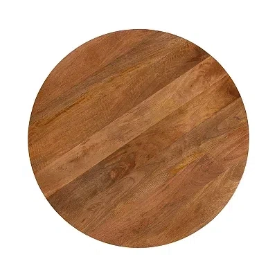 Kirkland's Walnut Brown Mango Wood Round Kershaw Coffee Table In Brown