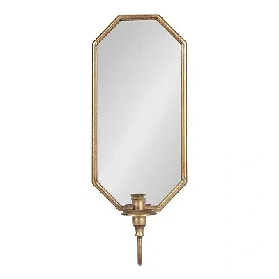 Kirkland's Wardelle Antique Gold Mirrored Taper Candle Sconce In Gold