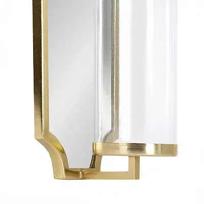 Kirkland's Ciel Gold Mirrored Pillar Candle Sconce In Gold