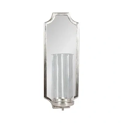 Kirkland's Ciel Silver Mirrored Pillar Candle Sconce In Silver