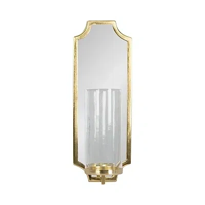 Kirkland's Ciel Gold Mirrored Pillar Candle Sconce In Gold