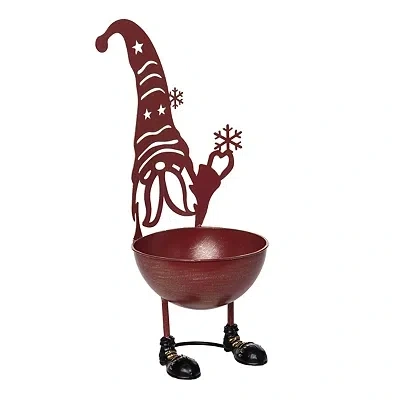 Kirkland's Metal Christmas Gnome Bowl In Multi