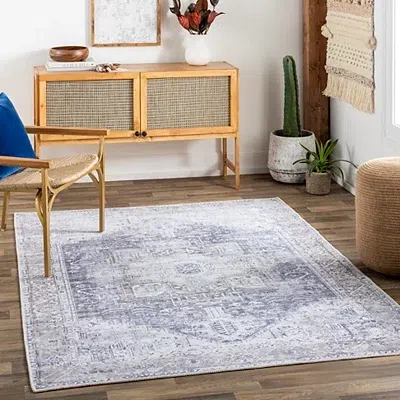Kirkland's Amelie Navy Blue Classic Washable Area Rug In Multi