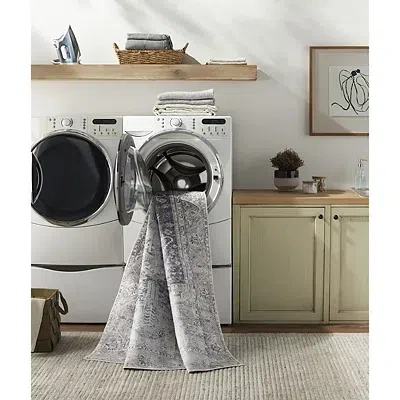 Kirkland's Amelie Navy Blue Classic Washable Area Rug In Multi