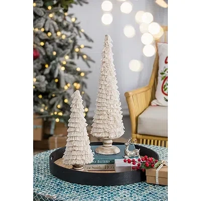 Kirkland's Fringe Embellished Christmas Trees In Multi
