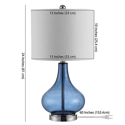 Kirkland's Glass Curved Brooks Table Lamp In White