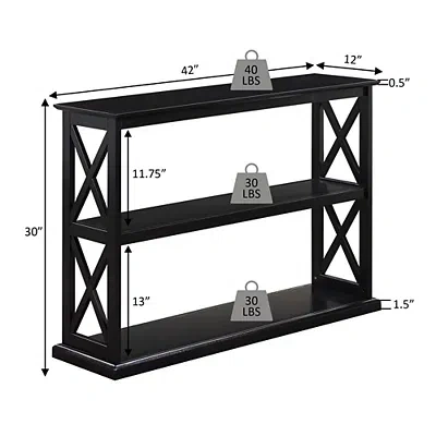 Kirkland's Two-tone Double X Sides Console Table In White