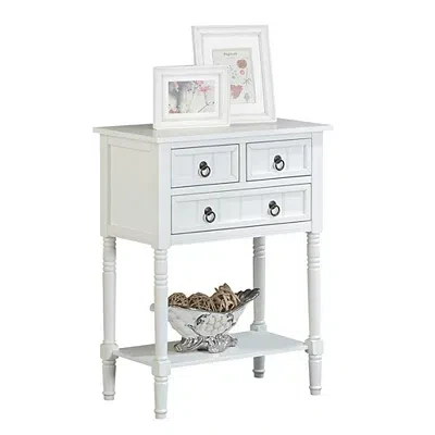 Kirkland's 3-drawer Turned Legs Accent Table In White