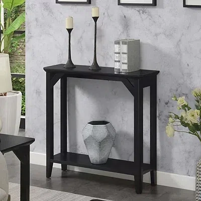 Kirkland's Tapered Legs Rustic Console Table In Black