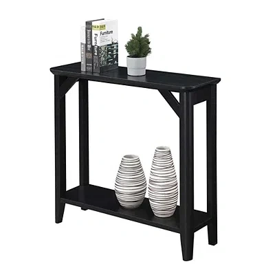 Kirkland's Tapered Legs Rustic Console Table In Black