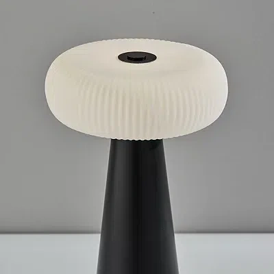 Kirkland's Led Cordless Lamp With Round Shade In Black
