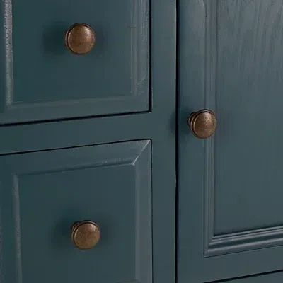 Kirkland's Slate Teal 4-drawer Charlotte Sideboard In Blue