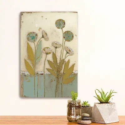 Kirkland's Orbloom Floral Encaustic Canvas Art Print In Multi