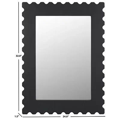 Kirkland's Angular Scalloped Nadia Wall Mirror In Black