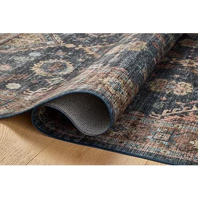 Kirkland's Anniston Denim Sunset Washable Area Rug In Multi