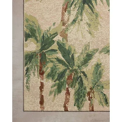Kirkland's Clay And Green Palm Trees Area Rug In Multi
